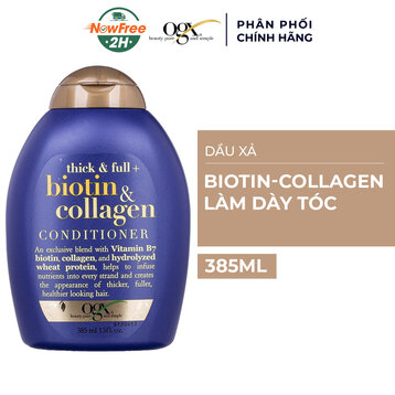 Dầu Xả OGX Biotin &amp; Collagen Làm Dày Tóc 385ml