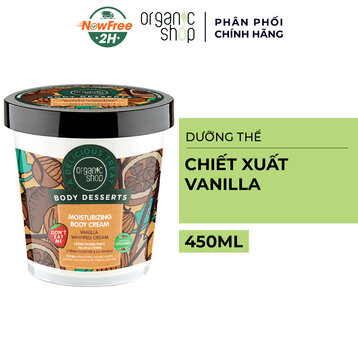 Dưỡng Thể Organic Shop Chiết Xuất Vanilla 450ml