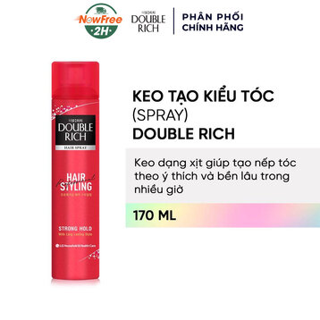 Keo Tạo Kiểu Tóc Double Rich Dạng Xịt Giữ Tóc Cố Định 170ml