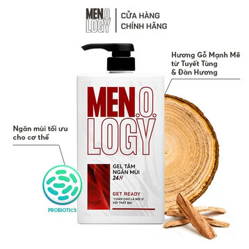 Gel Tắm MEN.O.LOGY Ngăn Mùi 24h Get Ready 630ml