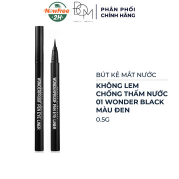 Kẻ Mắt Nước B.O.M Lâu Trôi Màu Đen 01 Wonder Black 0.5g