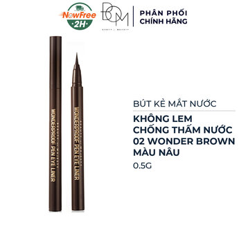 Kẻ Mắt Nước B.O.M Lâu Trôi Màu Nâu 02 Wonder Brown 0.5g