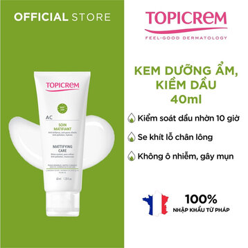 Kem Dưỡng Ẩm Topicrem Giảm Bóng Nhờn Cho Da Mụn 40ml