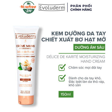 Kem Dưỡng Tay Evoluderm Chiết Xuất Bơ Hạt Mỡ Dưỡng Ẩm Sâu 150ml