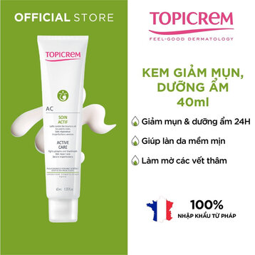 Kem Giảm Mụn Topicrem Dưỡng Ẩm, Làm Mềm Mịn Da 40ml