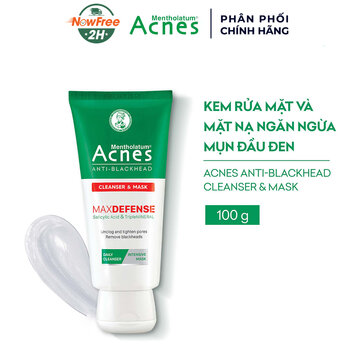 Kem Rửa Mặt &amp; Mặt Nạ Acnes Ngăn Ngừa Mụn Đầu Đen 100g