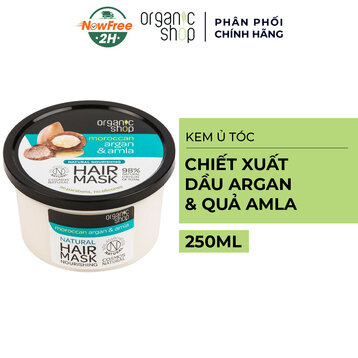 Kem Ủ Tóc Organic Shop Chiết Xuất Dầu Argan &amp; Quả Amla 250ml