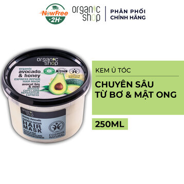 Kem Ủ Tóc Organic Shop Chuyên Sâu Từ Bơ Và Mật Ong 250ml