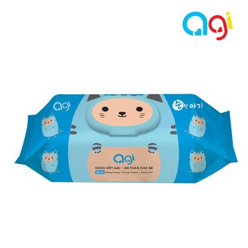 Khăn Ướt AGI Không Hương 80 Tờ (Mèo Xanh)