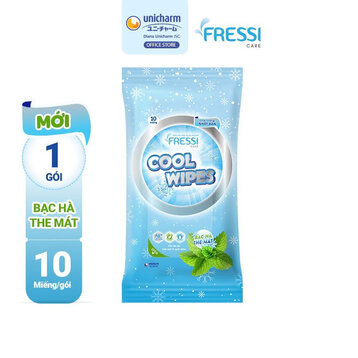Khăn Ướt Fressi Care Cool Chăm Sóc Da Mát Lạnh 10 Miếng