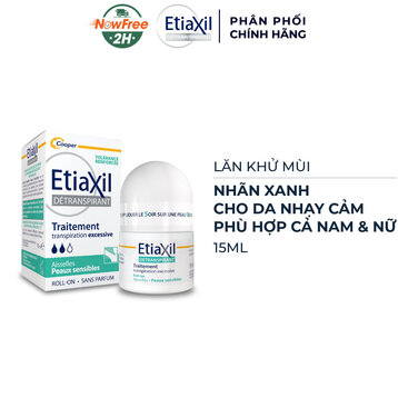 Lăn Khử Mùi EtiaXil Nhãn Xanh Cho Da Nhạy Cảm 15ml