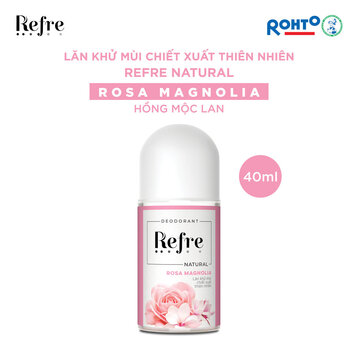 Lăn Khử Mùi Refre Natural Hương Hồng Mộc Lan 40ml