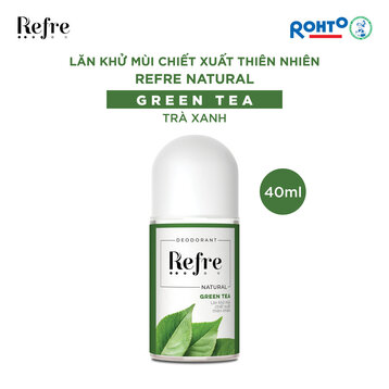 Lăn Khử Mùi Refre Natural Hương Trà Xanh 40ml