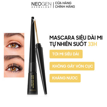 Mascara Neogen Dermalogy Kim Loại Giữ Mi Cong &amp; Dài 33H 4ml