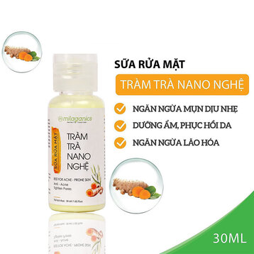 [Mini] Sữa Rửa Mặt Milaganics Tràm Trà Nano Nghệ Ngừa Mụn 30ml