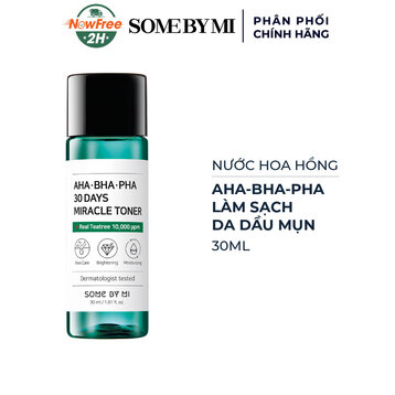 Nước Hoa Hồng Some By Mi AHA-BHA-PHA Cho Da Mụn 30ml