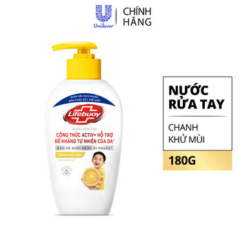 Nước Rửa Tay Lifebuoy Chanh Khử Mùi Chai 180g