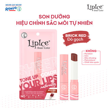 Son Dưỡng LipIce Hiệu Chỉnh Sắc Môi Màu Đỏ Gạch 2.4g