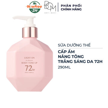 Sữa Dưỡng Thể B.O.M Nâng Tông, Làm Sáng Da 72h 290ml