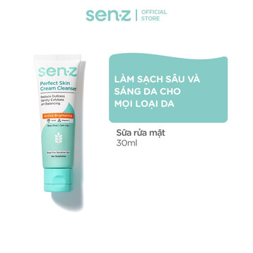 Sữa Rửa Mặt Senz Chiết Xuất Cám Gạo Dưỡng Sáng Da 30ml