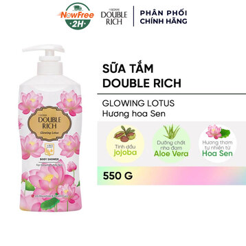 Sữa Tắm Double Rich Glowing Lotus Hương Hoa Sen 550g