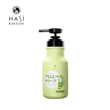 Sữa Tắm Hasi Kokeshi Nha Đam &amp; Olive Ẩm Mịn Da 600ml