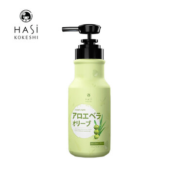 Sữa Tắm Hasi Kokeshi Nha Đam &amp; Olive Ẩm Mịn Da 950ml