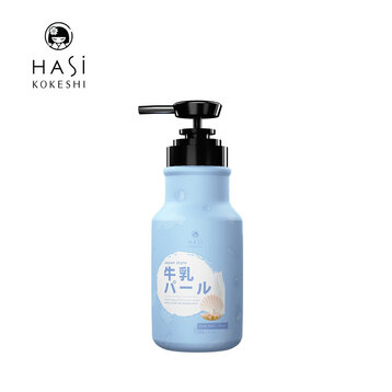 Sữa Tắm Hasi Kokeshi Sữa Bò &amp; Ngọc Trai Sáng Mịn Da 600ml