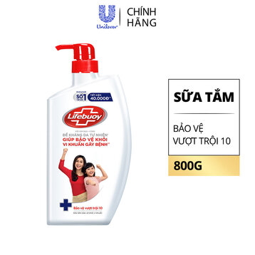 Sữa Tắm Lifebuoy Bảo Vệ Khỏi Vi Khuẩn Vượt Trội 10 800g (Mới)