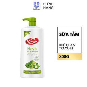 Sữa Tắm Lifebuoy Detox Matcha &amp; Khổ Qua 800g