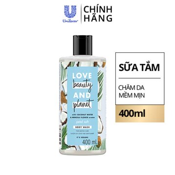 Sữa Tắm Love Beauty And Planet Chăm Da Mềm Mịn Từ Dừa Tươi 400ml