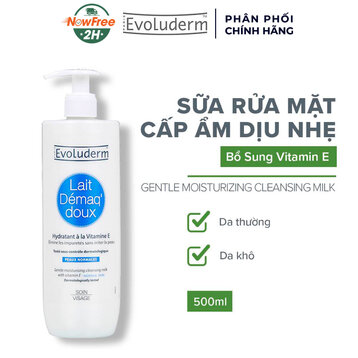 Sữa Rửa Mặt Evoluderm Bổ Sung Vitamin E Cấp Ẩm Dịu Nhẹ 500ml