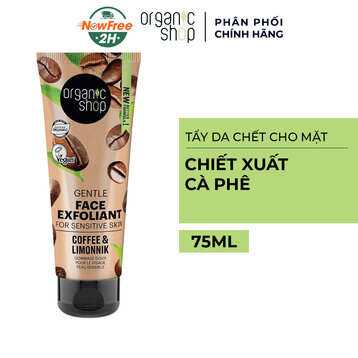 Tẩy Da Chết Cho Mặt Organic Shop Chiết Xuất Cà Phê 75ml