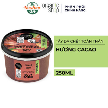 Tẩy Da Chết Toàn Thân Organic Shop Hương Cacao 250ml
