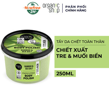 Tẩy Da Chết Toàn Thân Organic Shop Từ Tre Và Muối Biển 250ml