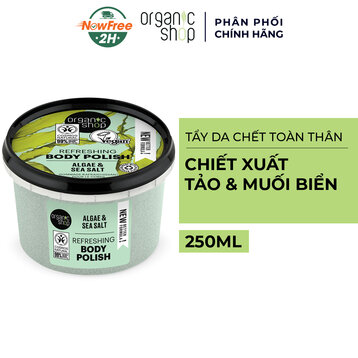Tẩy Da Chết Toàn Thân Organic Shop Tảo Và Muối Biển 250ml