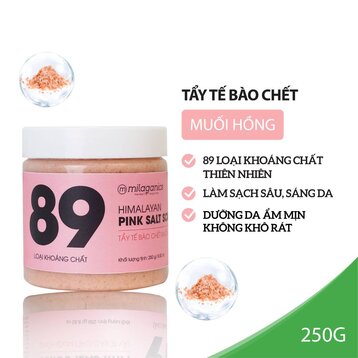 Tẩy Tế Bào Chết Toàn Thân Milaganics Muối Hồng 250g