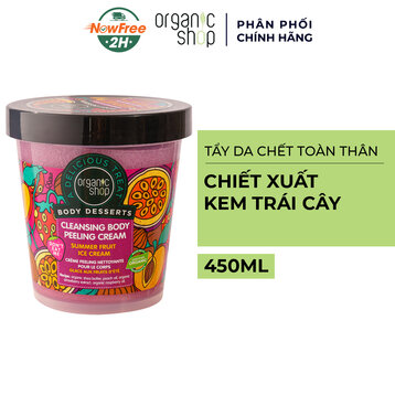 Tẩy Tế Bào Chết Toàn Thân Organic Shop Kem Trái Cây 450ml