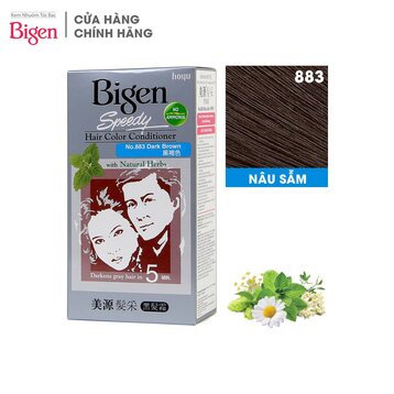 Thuốc Nhuộm Tóc Bigen Phủ Bạc Dạng Kem 883 Nâu Sẫm 80ml