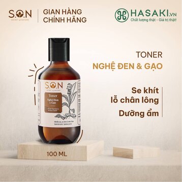 Toner S.O.N Nghệ Đen &amp; Gạo Dưỡng Ẩm, Se Lỗ Chân Lông 100ml