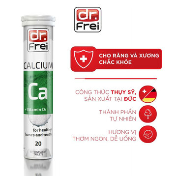Viên Sủi Dr. Frei Bổ Sung Canxi và Vitamin D3 (20 Viên)