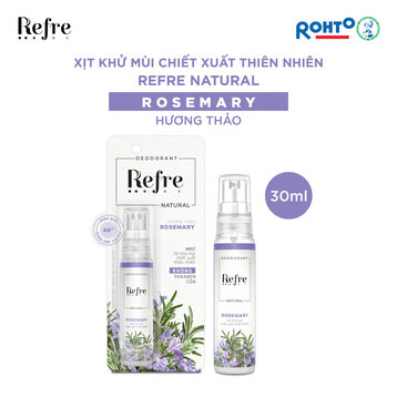 Xịt Khử Mùi Refre Natural Chiết Xuất Hương Thảo 30ml