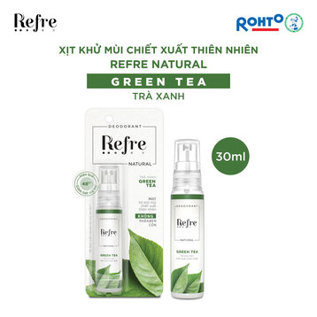Xịt Khử Mùi Refre Natural Hương Trà Xanh 30ml