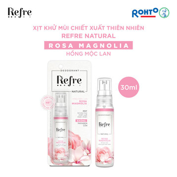 Xịt Khử Mùi Refre Natural Hương Hồng Mộc Lan 30ml