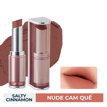 Son Thỏi 3CE Mịn Lì Salty Cinnamon - Màu Nude Cam Quế 4g