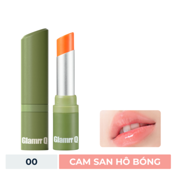 Son Dưỡng Có Màu Glamrr Q Thuần Chay 00 Cam San Hô Bóng 4.5g