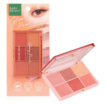 Bảng Phấn Mắt Baby Bright Glowy Peach Tông Cam Đào 0.7g