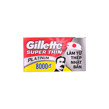 Bộ Lưỡi Lam Gillette Super Thin Thép Không Gỉ 5 Cái