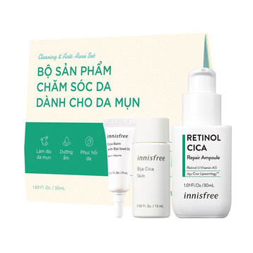 Bộ Sản Phẩm Innisfree Chăm Sóc Cho Da Mụn 3 Món