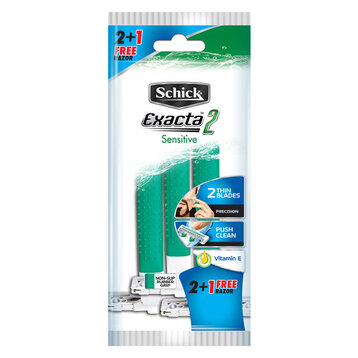 Dao Cạo Schick Exacta2 Sensitive Dùng Một Lần 3 Cây